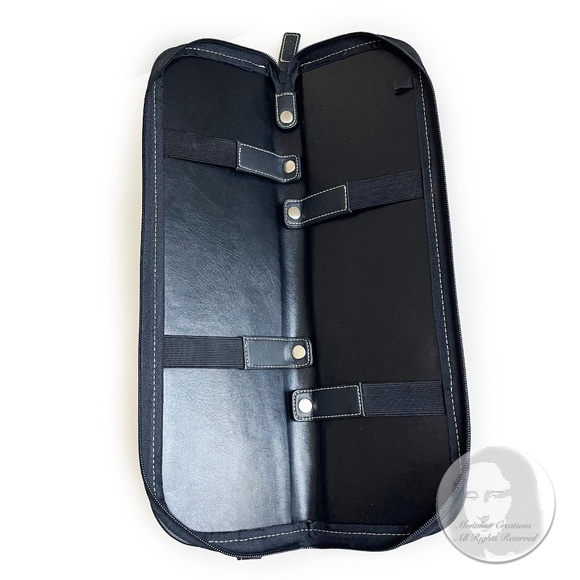 Geoffrey Beene Tie Case Holder Black Leather Travel Case Vintage 90s - Picture 4 of 5